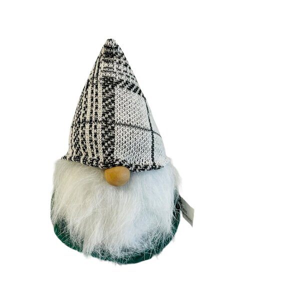 Target Gnome Plush Doll Green White Plaid Decorative Toy 7" - Picture 1 of 11